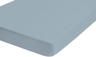 Traumschloss Premium Feinbiber Spannbetttuch blau 90-100x200