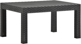 vidaXL Gartentisch Anthrazit 58x58x41 cm PP Rattan 315640