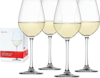 Spiegelau & Nachtmann 4-teiliges Weißweinglas-Set, Kristallglas, 465 ml, Salute, 4720172
