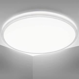 LED Deckenleuchte modern indirekte Beleuchtung Wohnzimmer Deckenlampe Silber 24W