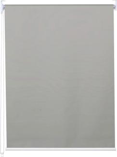 Rollo HWC-D52, Fensterrollo Seitenzugrollo Jalousie, 90x160cm Sonnenschutz Verdunkelung blickdicht ~ grau