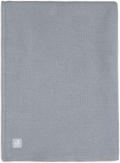 Jollein Basic Knit Bettdecke 100 x 150 cm Stone Grey / Fleece Grau