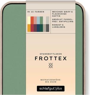 Schlafgut Frottee Spannbetttuch Frottex | 90x190 - 100x200 cm | green-mid