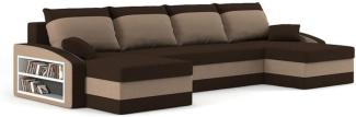 Sofa mit Schlaffunktion in U-Form EVELYN 2,300x75x140,haiti 17/haiti 0, links