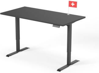 Schreibtisch DESK 160 x 80 cm - Gestell Schwarz, Platte Anthrazit