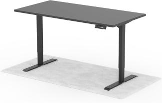 elektrisch höhenverstellbarer Schreibtisch DESK 160 x 80 cm - Gestell Schwarz, Platte Anthrazit