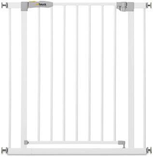 Hauck Open N Stop KD Türschutzgitter/Treppengitter, 75-80 cm, ohne Bohren/erweiterbar mit Verlängerungen von 9 cm und 21 cm bis 122 cm/ kombinierbar mit Y-Spindeln/ Metall/beidseitig schwenkbar/ weiß