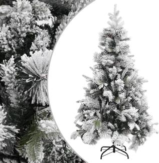 vidaXL Weihnachtsbaum mit Zapfen Beschneit 195 cm PVC & PE