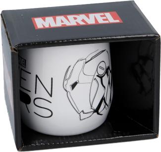 Marvel Avengers Kaffeetasse aus Keramik in Geschenkbox Ø 8 x 9 cm Skizzen 360ml