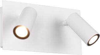LED Außenwandleuchte TUNGA Wandstrahler Außen 2-flammig, Weiß