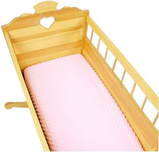 BABYLUX Spannbettlaken 40 x 90 x 10 Bettlaken Spannbetttuch Laken Minky Rosa