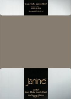 Janine Jersey Elastic Spannbetttuch | 180x200 cm - 200x220 cm | taupe
