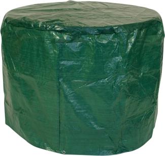 Abdeckhaube Tisch 100x70cm rund, PE dunkelgrün