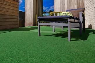 andiamo Kunstrasenteppich Field mit Noppen - Kunstrasen Outdoor zur Verwendung als Balkon Bodenbelag oder Outdoor Teppich - witterungsbeständig und zuschneidbar 200 x 500 cm Grün