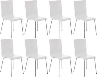 Besucherstuhl Pepe 8 Stühle Weiß