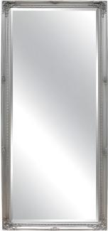 Großer Spiegel mit Stuck ELVIRE - Eukalyptusholz - 80x190 cm - Silberfarben