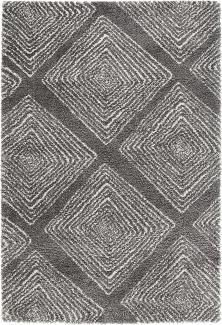 Hochflor Teppich Wire Grau Creme - 200x290x3,5cm
