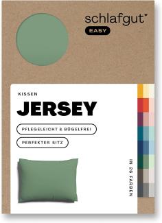 Schlafgut Kissenbezug EASY Jersey | Kissenbezug einzeln 70x90 cm | green-mid