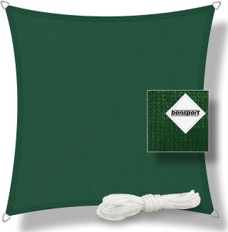 Sonnensegel Quadrat, HDPE grün, 3 x 3 m