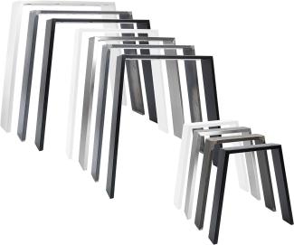 2X Natural Goods Berlin Tischkufen Classic Design Möbelkufen Metall Tischbeine scandic | Loft Tischgestell aus Stahl | Tischkuven, Hairpin Legs (B55/75 x H72cm (Esstisch/Schreibtisch), Schwarz)