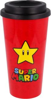 Glas mit Super Mario Deckel - Stilvoll und funktional (520 ml)
