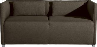 Equal Sofa 2-Sitzer Flachgewebe Sahara Metallfuß pulverbeschichtet