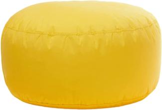 Bruni Pouf Sitzhocker L in Gelb – runder Sitzpouf, Indoor und Outdoor als Fußhocker, Yoga-Sitzkissen, Meditationskissen geeignet