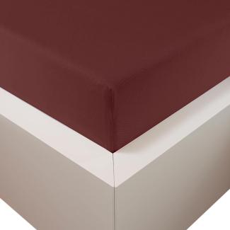 Traumschloss Premium Plus Edel-Jersey Spannbettlaken bordeaux 140-160x200-220