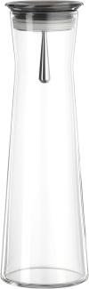 Bohemia Cristal 093 006 105 Simax Karaffe Ca. 1100 ml Aus Hitzebeständigem Borosilikatglas mit Praktischem Ausgießer Aus Kunststoff Smoke ''Indis''