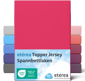 etérea Jersey Topper Spannbettlaken Spannbetttuch Pink 140x200 - 160x200 cm