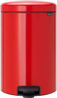 Brabantia Newicon Treteimer, Mülleimer, Abfalleimer, Passion Red, Rot, 20 L, 111860