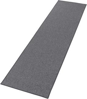 Feinschlingen Teppich Casual grau Uni Meliert - 80x200x0,4cm