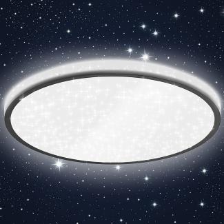 LED Deckenleuchte Sternenlicht Deckenlampe Sternenhimmel indirekt 33cm schwarz