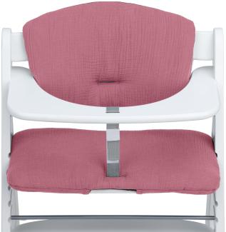 Hauck Sitzkissen Hochstuhlauflage Premium für Alpha Hochstuhl - 2-teilige Sitzauflage aus Baumwolle (Berry)