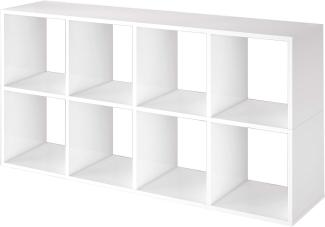 SCHILDMEYER Raumteiler Bücherregal Standregal Cubo 8 Fächer 56x110x33cm weiß