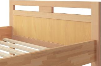 Erst-Holz Massivholz Seniorenbett Buche natur 120x200 Einzelbett Hohes Bett mit Rollrost 60. 74-12