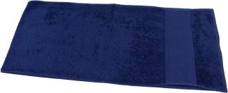 Fitness Handtuch Baumwolle 30x150 cm marineblau | Sporthandtuch