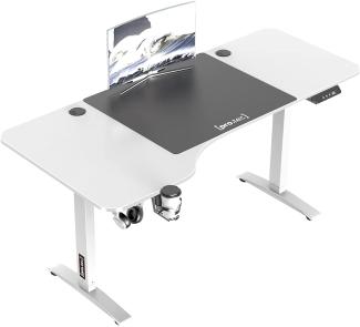 Höhenverstellbarer Tisch Oxnard elektrisch 160x75cm Weiß [pro. tec]