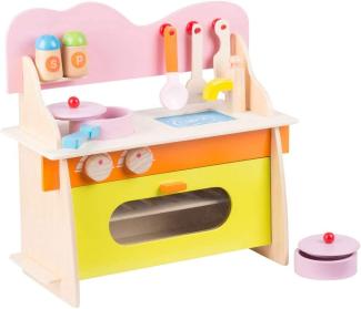 Spielküche Kinderküche Küche für Kinder Holzküche inkl. 10 teiligem Zubehör