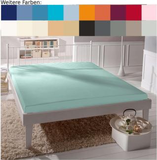 Fleuresse 'Comfort' Mako-Jersey-Spannlaken, Stoff aqua 6078, 180 x 200 cm