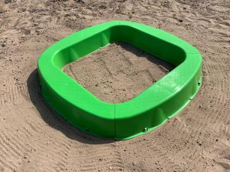 \"Buri Premium Sandkasten aus Kunststoff in verschiedenen Farben 150 x 150 x 20 cm Made in Germany grün\"