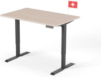 Schreibtisch DESK 140 x 80 cm - Gestell Schwarz, Platte Eiche
