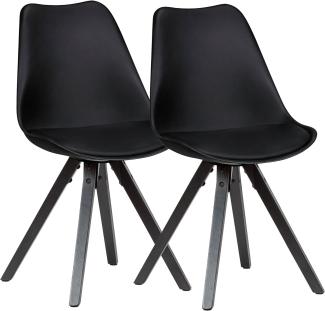 Stühle im 2er-Set Kunstleder schwarz