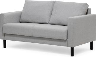 trendteam Polstersofa Sofa Couch 2-Sitzer Click&Sit Grau werkzeuglose Montage