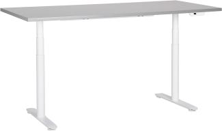 Schreibtisch grau weiß 180 x 80 cm elektrisch höhenverstellbar DESTINAS