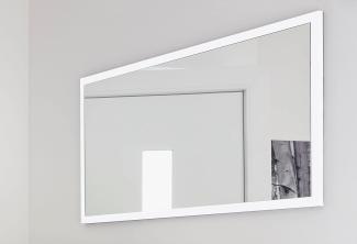 Wandspiegel >Magione< in Weiß Hochglanz - 120x60x2cm (BxHxT)