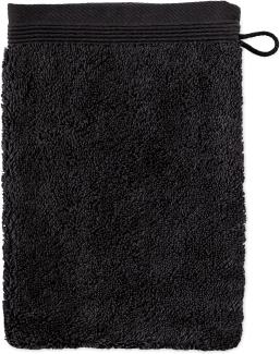 möve Superwuschel Waschhandschuh 20 x 15 cm aus 100% Baumwolle, black