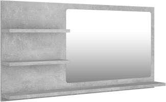 vidaXL Badspiegel Betongrau 90x10,5x45 cm Spanplatte
