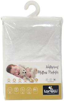 Lorelli Babybett Matratzenschoner, weiß, wasserdicht 70 x 100 cm