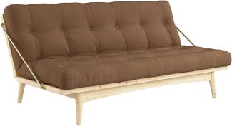 Karup Design Schlafsofa FOLK Gestell Natur, Matratze Mocca